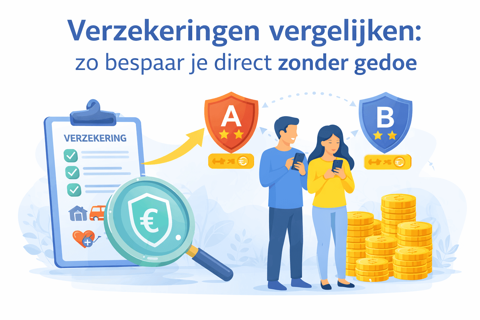 Verzekeringen vergelijken: zo bespaar je direct zonder gedoe